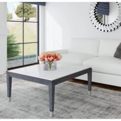 North Bend Coffee Table By Bassett Mirror Company -Interior Sales Store Bassett Mirror Company 8200 LR 130EC R2