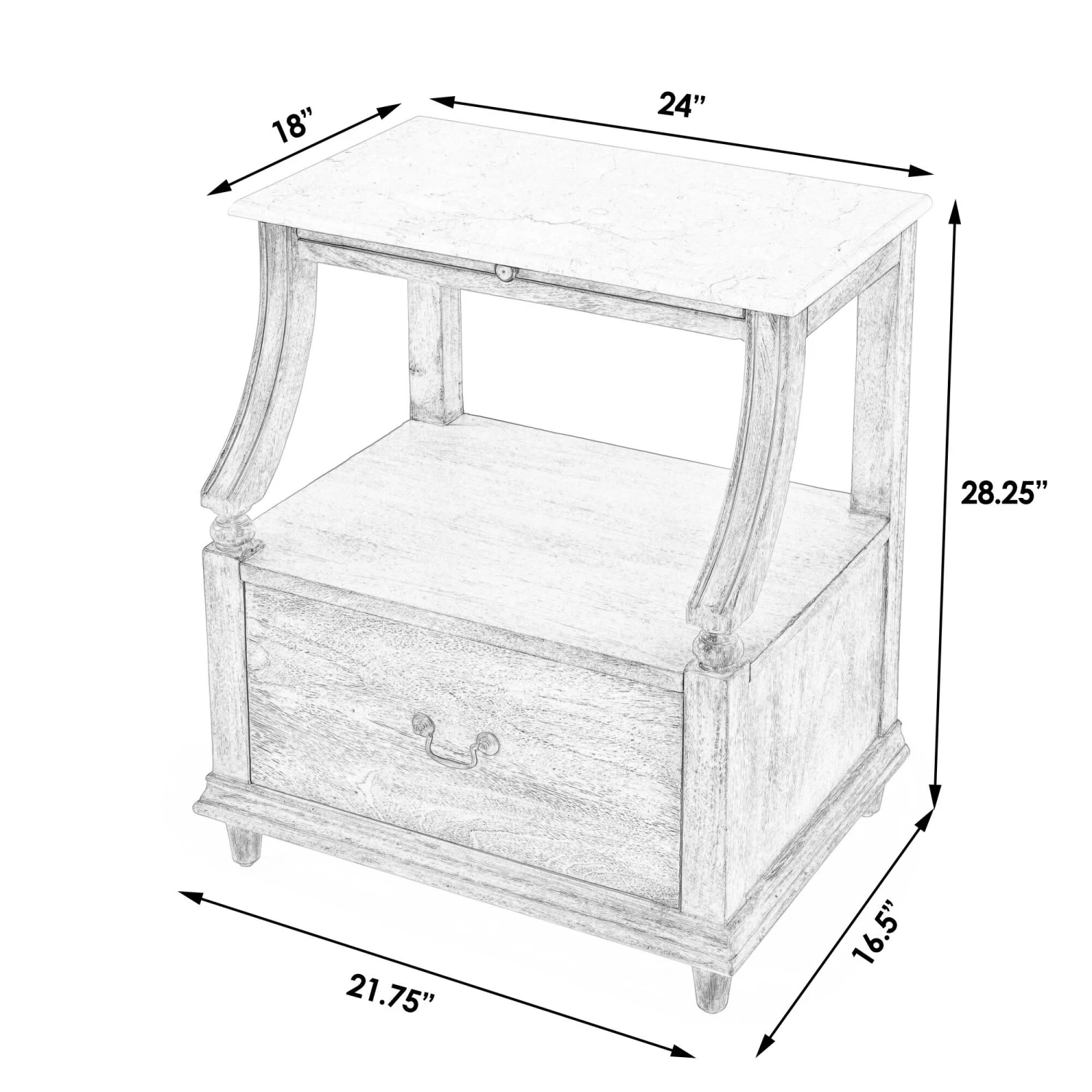 Danielle Night Stand By Butler Specialty Company 13 Danielle Night Stand By Butler Specialty Company - Image 11