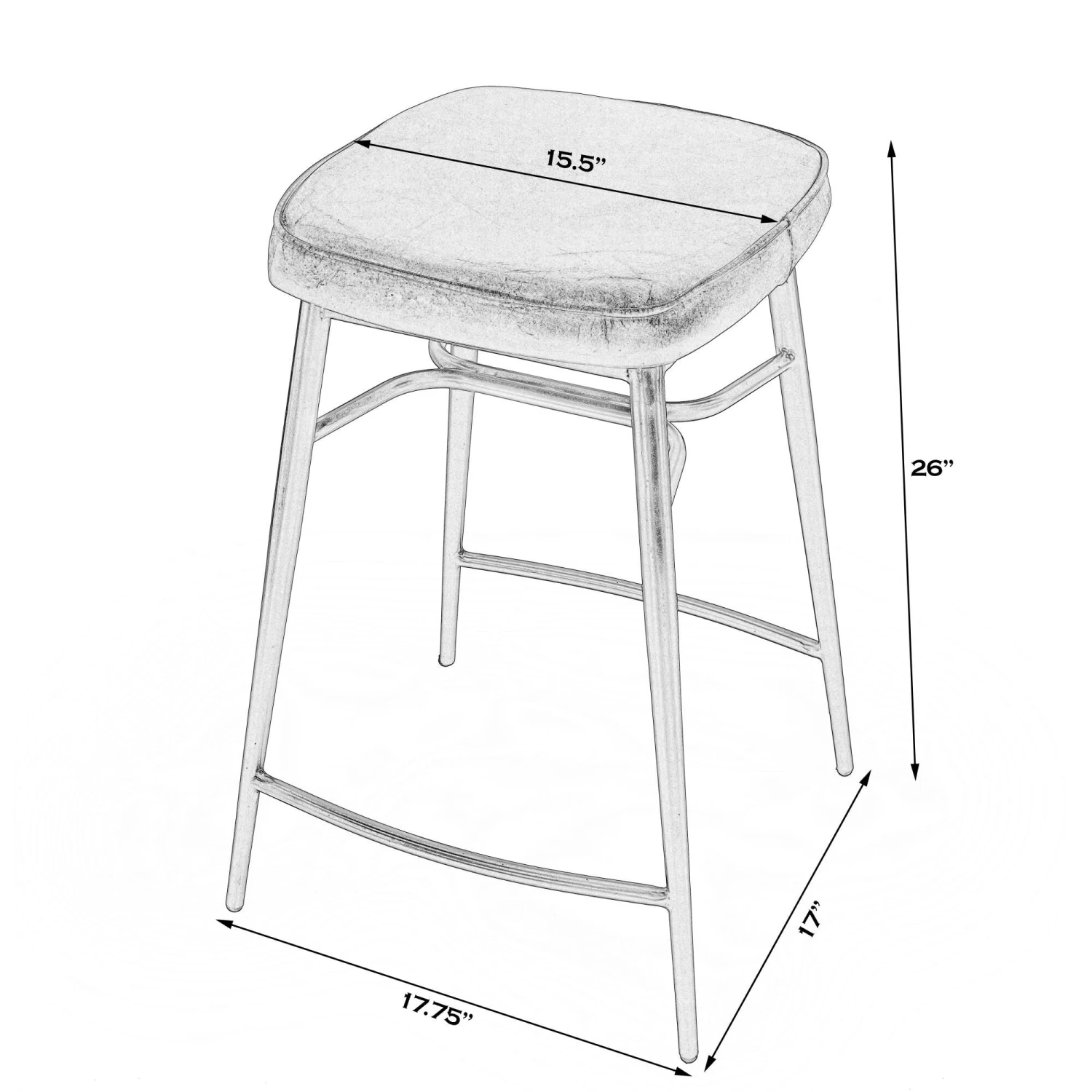 Arlington Stool By Butler Specialty Company 4 Arlington Stool By Butler Specialty Company - Image 2