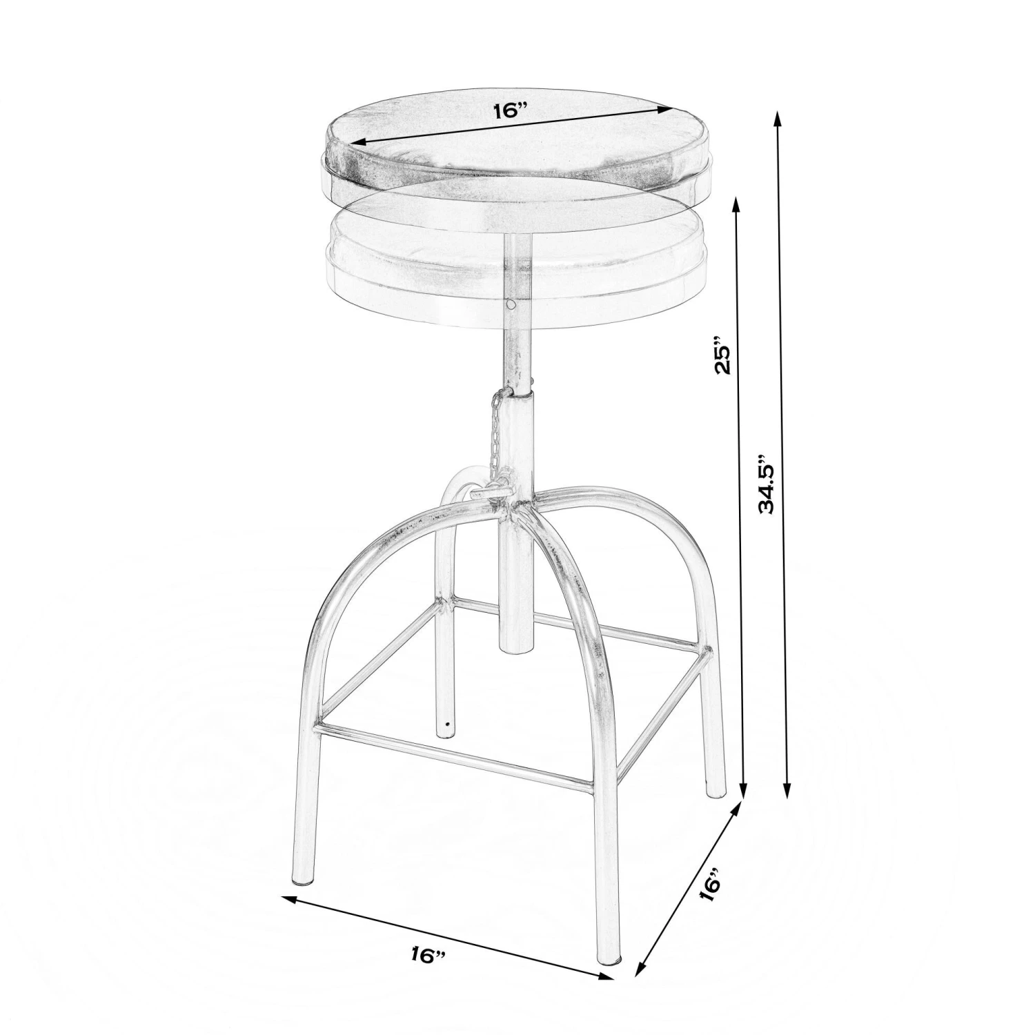 Clyde Stool By Butler Specialty Company 11 Clyde Stool By Butler Specialty Company - Image 9