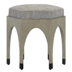 Dyer Denim Ottoman By Currey And Company