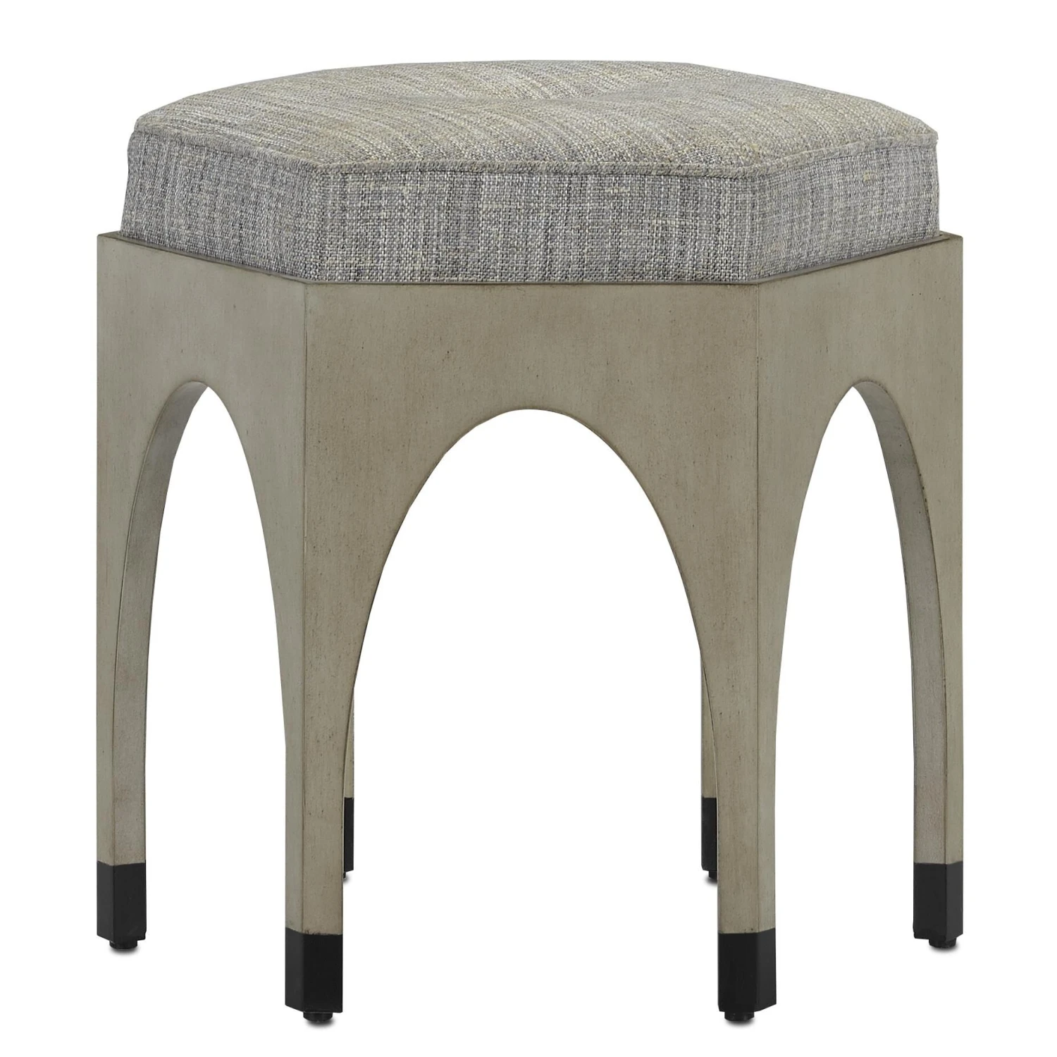 Dyer Denim Ottoman By Currey And Company 3 Dyer Denim Ottoman By Currey And Company