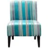 Ms Stripy Blu Accent Chair By Cyan Designs