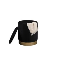 Ozman Ottoman By Elegant Decor -Interior Sales Store Elegant Decor OT1015BK 2