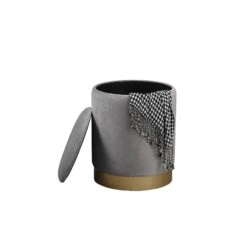 Ozman Ottoman By Elegant Decor -Interior Sales Store Elegant Decor OT1015GY 2