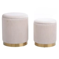 Beecher Ottoman By Harp And Finial -Interior Sales Store Harp and Finial HFF225614DS