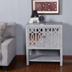 Gray Storage Cabinet By Stylecraft -Interior Sales Store Stylecraft SF26382DS App