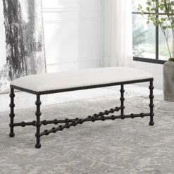 Iron Drops Bench By Uttermost 12 Iron Drops Bench By Uttermost -Interior Sales Store Uttermost 23756 A