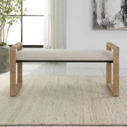 Areca Bench By Uttermost -Interior Sales Store Uttermost 23760 A BEAUTY FRONT