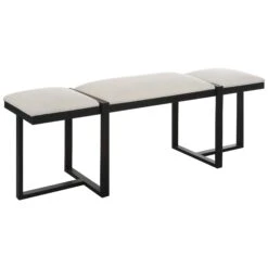 Triple Cloud Bench By Uttermost -Interior Sales Store Uttermost 23761 A1 ANGLE